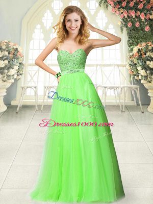 Hot Sale Tulle Sweetheart Sleeveless Zipper Beading and Lace in