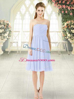 Custom Designed Baby Blue Sleeveless Chiffon Side Zipper Homecoming Dress for Prom and Party