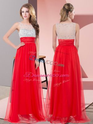Super Sleeveless Side Zipper Floor Length Sequins Prom Evening Gown