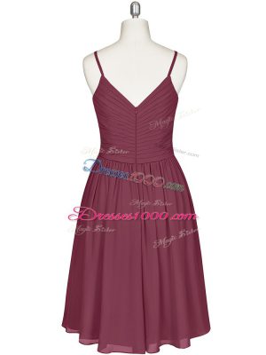 Custom Made Spaghetti Straps Sleeveless Chiffon Dress for Prom Pleated Zipper