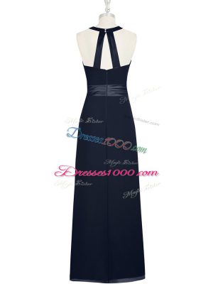 Latest Black Straps Neckline Belt Sleeveless Zipper