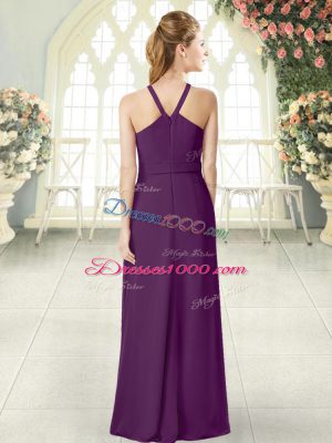 Sleeveless Ruching Zipper Prom Dresses