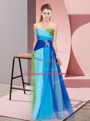 New Arrival Floor Length Lace Up Prom Dress Multi-color for Prom and Party with Beading