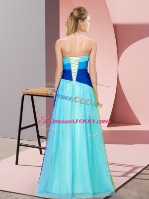 New Arrival Floor Length Lace Up Prom Dress Multi-color for Prom and Party with Beading