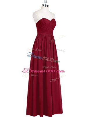 Amazing Sleeveless Zipper Floor Length Pleated Prom Dress