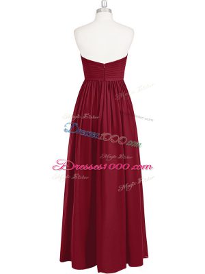 Amazing Sleeveless Zipper Floor Length Pleated Prom Dress