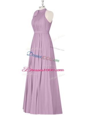 Floor Length A-line Sleeveless Purple Prom Dress Zipper