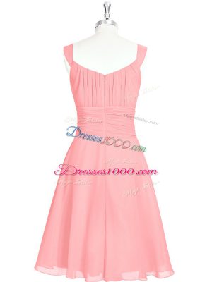 Sleeveless Ruching Zipper Dress for Prom