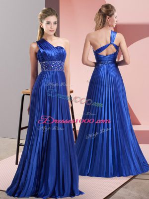 Hot Selling Sleeveless Backless Floor Length Beading and Ruching