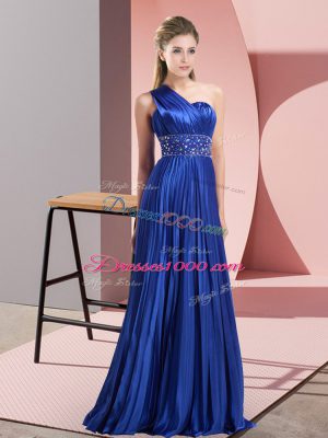 Hot Selling Sleeveless Backless Floor Length Beading and Ruching