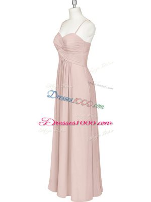 High Quality Sleeveless Zipper Floor Length Ruching