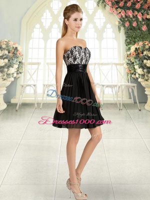 Attractive Black Sweetheart Zipper Lace Prom Evening Gown Sleeveless