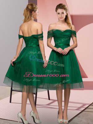 Green Sleeveless Tulle Lace Up Prom Party Dress for Prom and Party