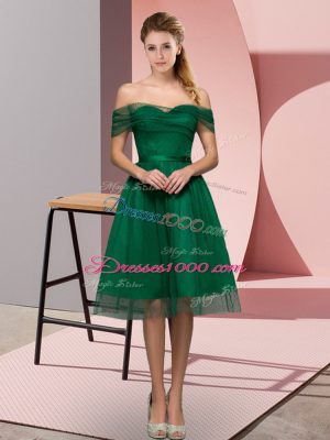 Green Sleeveless Tulle Lace Up Prom Party Dress for Prom and Party