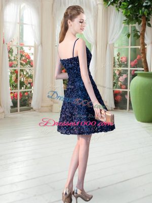 Spaghetti Straps Sleeveless Prom Evening Gown Lace Zipper