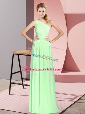 Customized Sleeveless Ruching Lace Up Dress for Prom