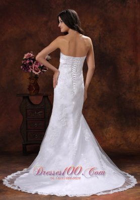 Exquisite lace Wedding Gown Mermaid Style Train