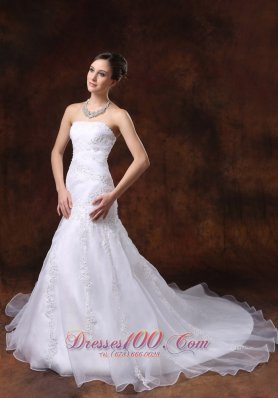 Court Train Embroidery Western brides Wear Dramatic