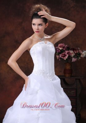 Wedding Dress Court Train Pick-ups Strapless