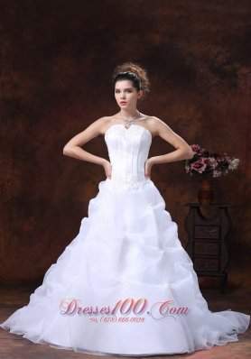 Wedding Dress Court Train Pick-ups Strapless