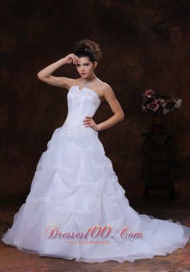 Wedding Dress Court Train Pick-ups Strapless