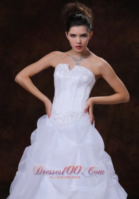 Wedding Dress Court Train Pick-ups Strapless