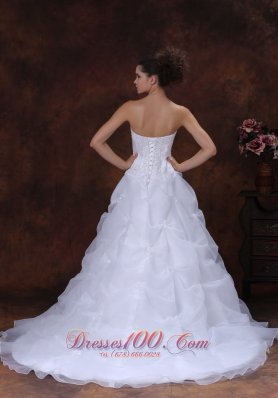 Wedding Dress Court Train Pick-ups Strapless