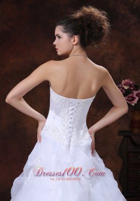 Wedding Dress Court Train Pick-ups Strapless