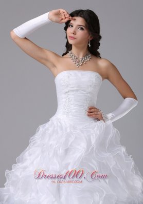 Ball Gown Wedding Dress Ruffles Outdoor Wedding