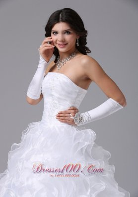 Ball Gown Wedding Dress Ruffles Outdoor Wedding