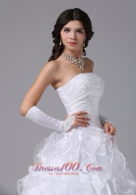 Ball Gown Wedding Dress Ruffles Outdoor Wedding