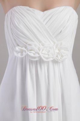 Sweetheart Chapel Train Chiffon Wedding Dress