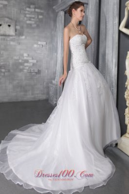 Wedding Dress Court Train Sweetheart Princess Organza