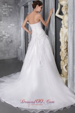 Wedding Dress Court Train Sweetheart Princess Organza