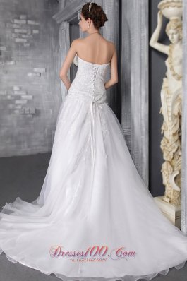 Wedding Dress Court Train Sweetheart Princess Organza