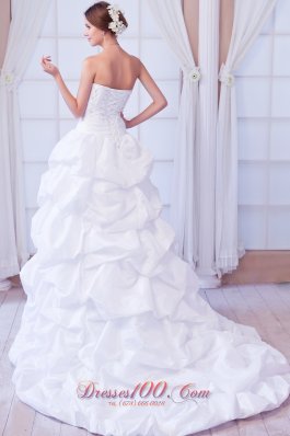 Princess Sweetheart Ball Gown Taffeta Spring Wedding Gown