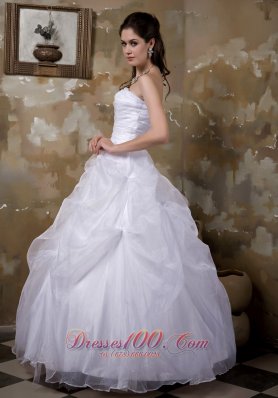 Wedding Ball Gown Pick-ups Bridal Gowns Ruched Bodice