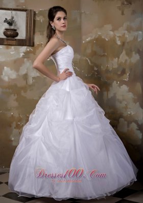 Wedding Ball Gown Pick-ups Bridal Gowns Ruched Bodice