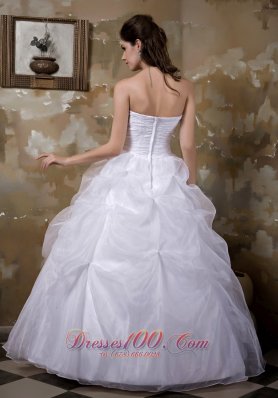 Wedding Ball Gown Pick-ups Bridal Gowns Ruched Bodice