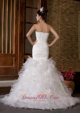 Fashionable Mermaid Sweetheart Wedding Dress Layered