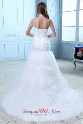 Hand Made Flowers Mermaid Wedding Gown 2012