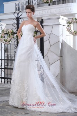 Mermaid Sweetheart Lace Wedding Dress Court Train