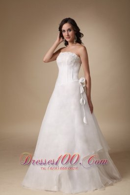 A-line Wedding Dress Satin and Organza 2015