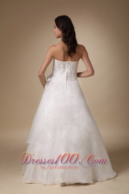 A-line Wedding Dress Satin and Organza 2015