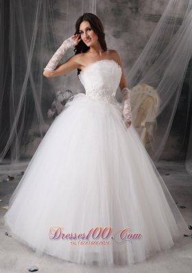 Looking Strapless Wedding Gown Puffy Skirt