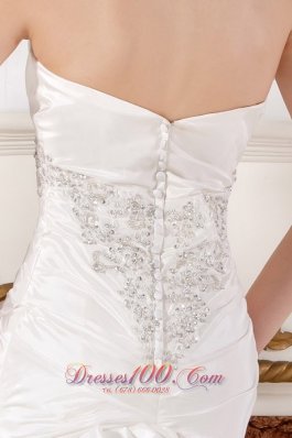 Looking Wedding Dress Chapel Train Ruched Bodice