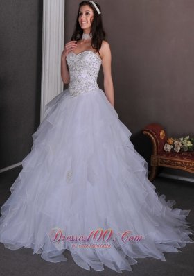 Wedding Dress A-line Sweetheart Beading Layer