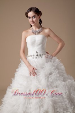 Extravagant Rolling Flower Wedding Bridal Gowns Belt