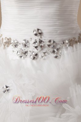 Extravagant Rolling Flower Wedding Bridal Gowns Belt