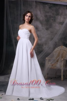 Empire Beach Wedding Dress Sweetheart Fairy Tales Style